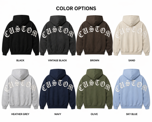 Sudadera con Capucha Larga de Invierno para Hombre, Corte Regular, Bordado Personalizado, Forro Polar Grueso de 400g, Estilo Gótico - Product Image 6