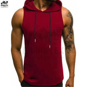 Nouveau design de débardeur à capuche sans manches pour homme, vêtements de sport, idéal pour l'été, meilleur prix, séchage rapide, débardeur pour homme en vente - Product Image 6