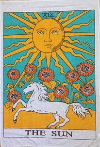 Tapiz de Algodón con Diseño de Sol, Póster Pequeño para Colgar en la Pared, Decoración del Hogar, Mantel, por Proveedores Indios - Product Image 2
