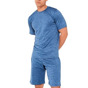 Camiseta transpirable de talla grande para hombre de la mejor oferta con conjuntos cortos de peso pesado Logotipo personalizado Impreso Patrón sólido para el verano MOQ bajo - Product Image 1