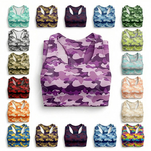 Soutien-gorge de sport tendance en tissu extensible 4 directions pour femme, maintien élevé, sans coutures, dos nageur, respirant, personnalisable pour l'entraînement et la gym - Product Image 1