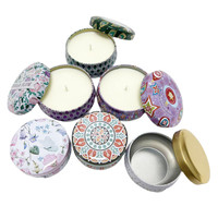 OEM ODM personnalisé vente en gros de haute qualité ronde petite taille boîte en métal emballage vide stockage boîtes de conserve pour bougies