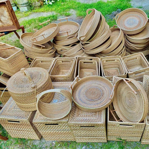 <b>Cheap</b> price- Rattan <b>Basket</b> Wholesale <b>Basket</b> - Rattan handicraft <b>Baskets</b> Export From Vietnam Free Tax to EU USA - Product Image 1