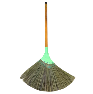 Balai pratique en fibres végétales avec pelle à poussière en bois pour la maison et la cuisine - Balai en herbe fait main en matériaux naturels pour le nettoyage des sols - Product Image 4