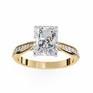 Luxury Princess Cut Lab Grown Diamond Solitaire Engagement <b>Ring</b> | IGI Certified 10K <b>Gold</b> Trendy Daily Wear Unisex - Product Image 3
