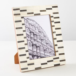 Cadre photo de luxe en os incrusté pour décoration de table, cadre photo sculpté à la main - Product Image 4