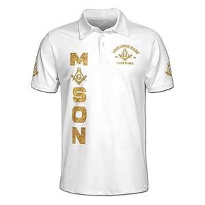 Polo personnalisé Rose des Sept Sceaux DOS Fraterner Masonic Sisters Franc-Maçonnerie pour femmes, chemises sur mesure de haute qualité - Product Image 5