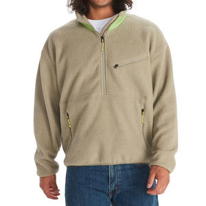 Chaqueta de Forro Polar Reciclado para Hombre con Logotipo Personalizado, para Invierno y Otoño, Chaqueta de Forro Polar Suave con Cierre de Media Cremallera - Product Image 6