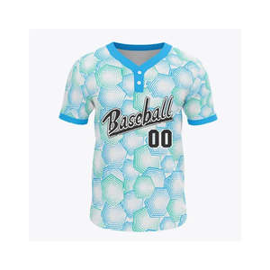 Maillot de baseball personnalisé grande taille pour homme, imprimé par sublimation, respirant, antibactérien, avec logo frontal - Product Image 4