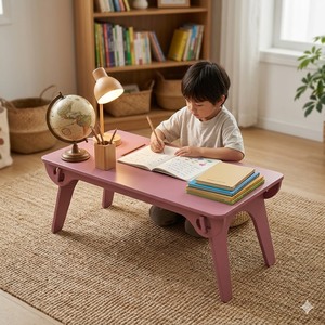 Mesa Infantil de Madera, Diseño Cuadrado, Estilo Escandinavo, Resistente para Bebés y Niños - Product Image 6