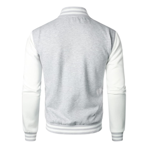 Chaqueta de invierno tipo varsity más vendida de 2024, de alta calidad, con cuerpo de lana, mangas de cuero, bordado plano de chenilla personalizado y diseño delgado. - Product Image 3