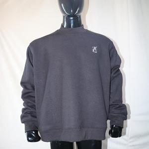 Sudadera VA Mock Neck 450 GSM con nombre personalizado, bordado en aplique, corte holgado, 100% algodón, felpa francesa. - Product Image 3