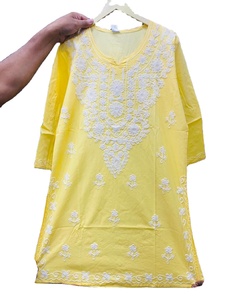 ชุดเดรสสั้นผ้าฝ้ายอินเดียแขนสั้นปักลายชุดเดรสฤดูร้อนสไตล์โบฮีเมียนเสื้อใส่เดินชายหาดลำลอง - Product Image 2