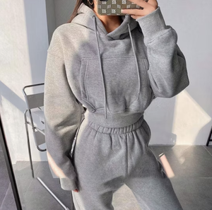 Custom 2-Piece Joggers Pants Set Fall and Winter Hoodie Sweat Suits - Product Image 5