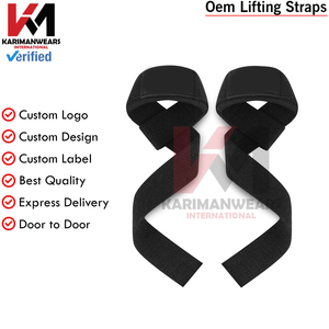 Elite Weightlifting Straps Men Women Gym Wrist Support Deadlift Powerlifting <b>Training</b> OEM Supplier - Product Image 2