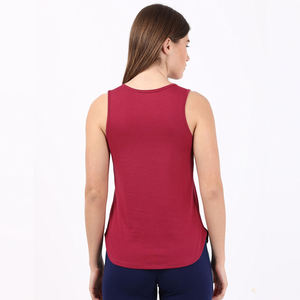 Débardeur personnalisé à manches courtes pour femme, impression de logo sur mesure, écologique, respirant, léger, en Spandex/Coton, vente en gros - Product Image 4