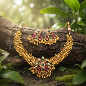 Kemp Golden Beads Fashion Jewelry Necklace Set - Product Image 3