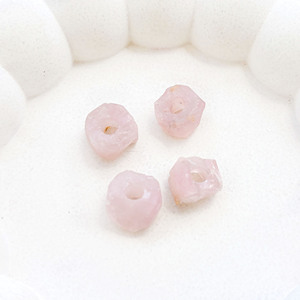 12mm Rose Quartz Raw Rough Gemstone <b>Bead</b> <b>Large</b> Hole 4mm Drilled Natural Stone Nugget DIY Jewelry Making Craft Wholesale Supply - Product Image 6