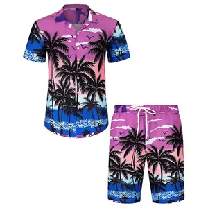 Ensemble de sport d'été pour hommes : T-shirt à manches courtes et short, 2 pièces, col rond, pour entraînement, gym et course à pied - Product Image 1