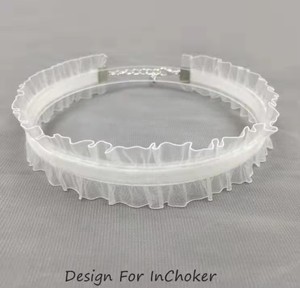 Collana Gotica con Fiore in Pietra Naturale, Catena in Bambù, Choker in Lega di Zinco, Collare in Pizzo, Lussuosa e Trendy, Unisex, per Uso Quotidiano e Anniversario - Product Image 5