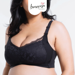Sujetador de lactancia Bmama Plus Size sin aros y copa completa |   Sujetador de Maternidad Antibacterial y Transpirable |   Sujetador de Soporte para Lactancia y Extracción de Leche - Product Image 3