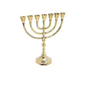 Menorah Tradicional Extra Grande para Hanukkah, para usar con Velas de Shabat o Copas de Aceite, Menorah de Aspecto Antiguo para Templo - Product Image 3
