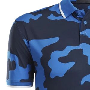 Polo Azul Sublimado para Hombre, Manga Corta, Deportivo, Cómodo, para Golf, Ropa Casual para Entrenamiento al Aire Libre - Product Image 4