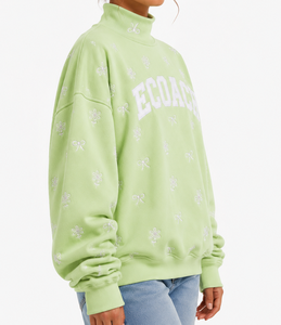 Fabricante OEM de Sudaderas Personalizadas Bordadas para Mujer, Cuello Alto, Talla Grande, 100% Algodón, Felpa Suave - Product Image 2
