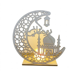 Gold Ramadan Decoration <b>LED</b> Crescent Moon <b>Star</b> Table Lamp Wholesale Eid Mubarak Muslim Festival Desktop Ornaments Islamic Home - Product Image 6