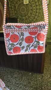Bolsos de Compras de Verano para Mujer, Hechos a Mano en India, Acolchados de Algodón, Ligeros, Elegantes, Estilo Bohemio, Color Sólido - Product Image 2