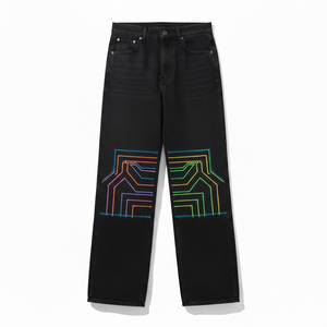 Jeans baggy pour femmes, design personnalisé, service OEM, denim ample et décontracté, adapté aux tenues décontractées et aux marques privées - Product Image 4