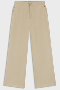 <b>Women</b> <b>Beige</b> Half-Zip <b>Tracksuit</b> Solid Color Loose Fit With Side Pockets Autumn Wear Minimalist Style Full Length Cotton - Product Image 5
