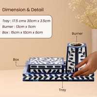 Ensemble brûleur à bakhoor RoyalAura avec incrustation de coquillages, porte-encens artistique pour la décoration de maisons, hôtels et établissements hôteliers de luxe - Product Image 6
