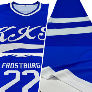 Maillot de hockey sur glace réversible personnalisé unisexe, séchage rapide, nom et numéro de l'équipe brodés, logo avant, uniforme sportif - Product Image 4