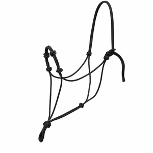 Harnais de cheval en corde noire de qualité supérieure |   Équipement d'entraînement équestre réglable, léger et durable pour le travail au sol des chevaux, usage quotidien - Product Image 1
