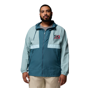Color Block <b>Summer</b> Hooded Zip-Up Windbreaker <b>Jacket</b> for <b>Men</b> Lightweight Outdoor <b>Casual</b> Coat with Watermark and Front Logo - Product Image 2