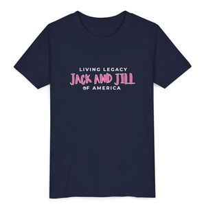 แจ็คแอนด์จิล พิงค์ ดีไซน์ ลิฟวิ่ง เลกาซีเสื้อยืดเยาวชนแขนสั้นคอกลมเสื้อยืดกราฟิกลำลองแฟชั่นสำหรับเด็กทุกวันขายส่ง - Product Image 1