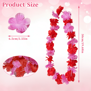 20 Confezioni Ghirlanda Hawaiana per Danza Hula, Fiori Artificiali in Tessuto, Fascia per il Collo per Matrimoni, Feste Luau, San Valentino - Product Image 6