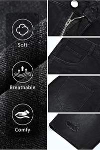 กางเกงยีนส์ขาสั้นทรงหลวมสำหรับผู้ชาย ขาดๆ เซอร์ๆ ยาวเลยเข่า ความยาวขาใน 14 นิ้ว - Product Image 5