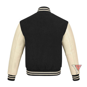 Chaquetas Letterman de Lona de Invierno con Nombre de Equipo Personalizado |   Chaqueta Personalizada con Botones de Cuerno y Logotipo Universitario Estándar Profesional - Product Image 4