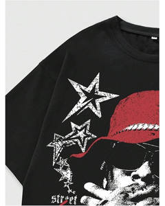 Camiseta Blanca Personalizada de Alta Calidad, 100% Algodón Tejido, Corte Holgado con Hombros Caídos, Manga Corta, Transpirable, Cuello Redondo, Estilo Urbano, 300g - Product Image 4