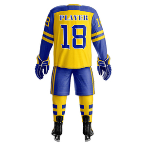 <b>Cheap</b> Price High Quality Ice Hockey Uniform Team Order Practice Set Hot Sale Ice Hockey Professional Tackle Twill Numb - Product Image 3