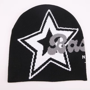 Custom Logo <b>Winter</b> Beanie Hat Blank Unisex Satin Lined Beanie 100% Acrylic Cuff Jacquard Beanies - Product Image 4