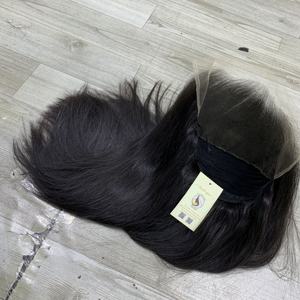 Perruques en cheveux humains vietnamiens noirs naturels de haute qualité, nœuds discrets, lisses, dentelle suisse 5x5 HD, perruques à dentelle frontale - Product Image 3