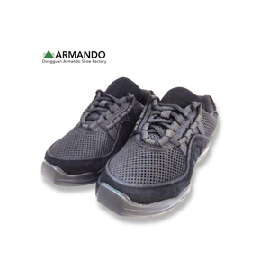 Zapatos de baile baratos en stock para hombre, de lona elástica, estilo jazz, suela blanda, color negro, para entrenamiento y baile. - Product Image 1