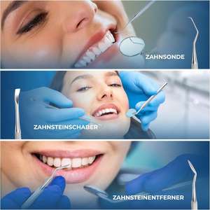 Instrumentos Dentales, Juego de Cuchillos Dentales, Espejo Dental, Pinzas, Sonda Dental, Removedor de Sarro, Hecho de Acero Inoxidable, Set de Cuidado Dental - Product Image 3