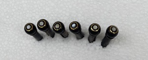 Pernos de Puente para Guitarra de Cuerno de Búfalo 100% Hechos a Mano, Pulidos, Modernos, Rústicos, Ecológicos, de Arte Folclórico, de ILAHI, Negros, Edición Día de la Tierra - Product Image 1