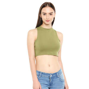 Top Corto Sexy para Mujer, Color Sólido, Nueva Moda, Transpirable, Personalizado, Conjunto de Leggings y Sujetador Deportivo para Yoga y Gimnasio - Product Image 2