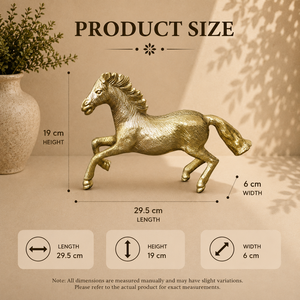 Sculpture de cheval en laiton de luxe, figurine en métal artisanale, décoration de table haut de gamme, élément décoratif élégant pour la maison ou le bureau - Product Image 2