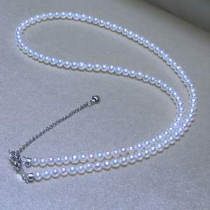 Collar de Perlas de Agua Dulce Edison de Plata S925 para Mujer, Pequeño y Exquisito Colgante de Conejo, Redondo, con Luz Intensa, para Clavícula - Product Image 1